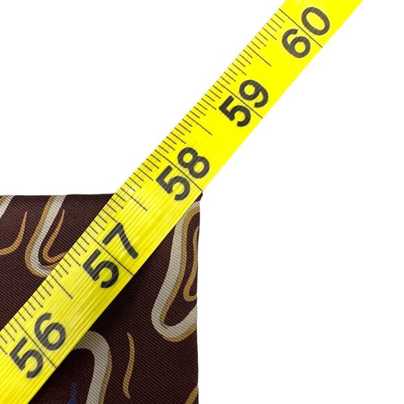 Enrico Coveri Mens Vintage Silk Dress Tie Made in Italy Abstract Design 58" 3.5" - Picture 9 of 10